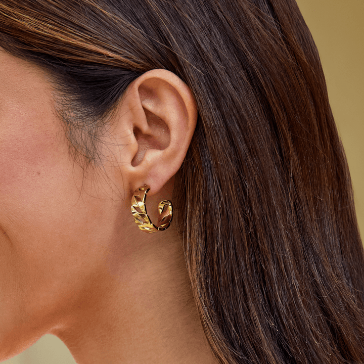 Gold Chain Hoop Earrings