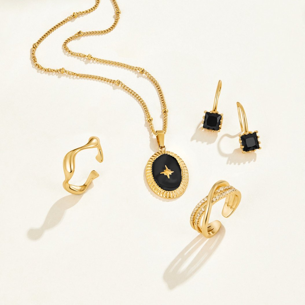 Dark Crystal Drop Earrings