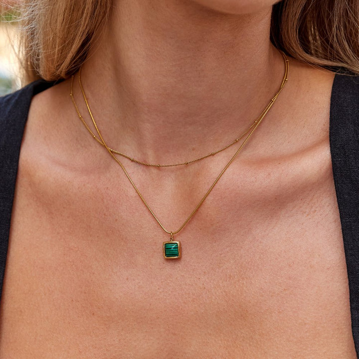Deep Green Pendant Necklace