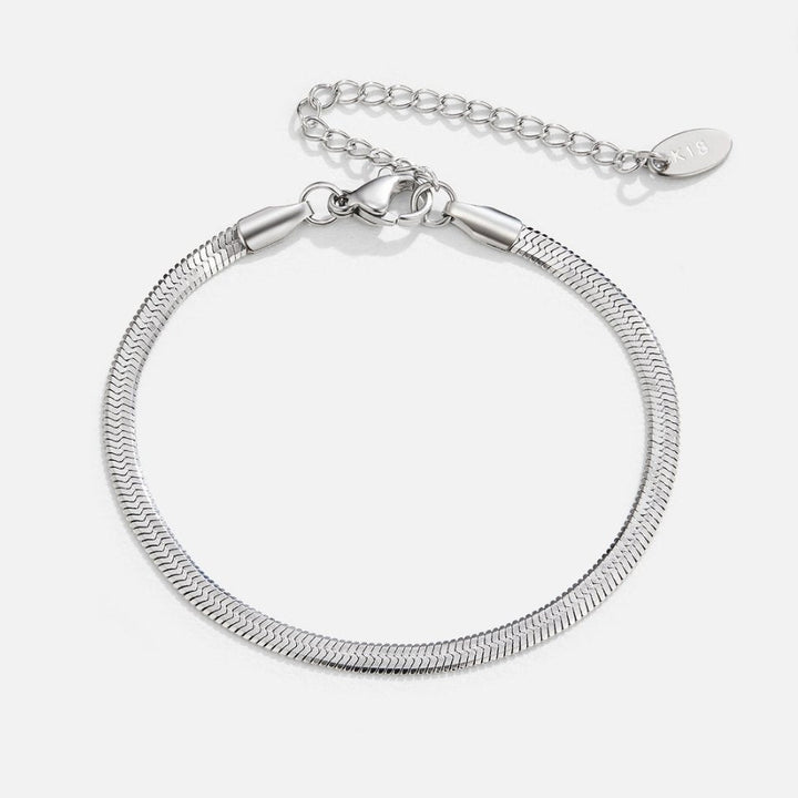Snake Chain Silver Bracelet