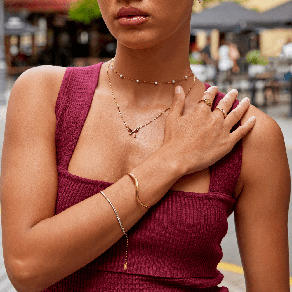 Serenity Bow Pendant Necklace