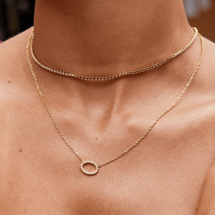 Oval Crystal Necklace