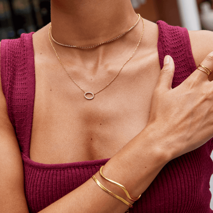 Oval Crystal Necklace