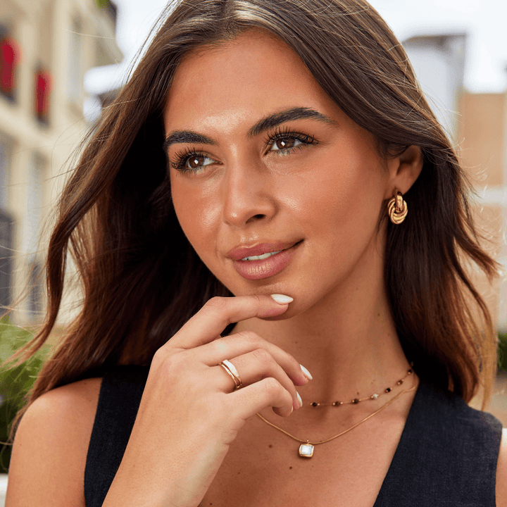 Twisted Gold Hoop Earrings