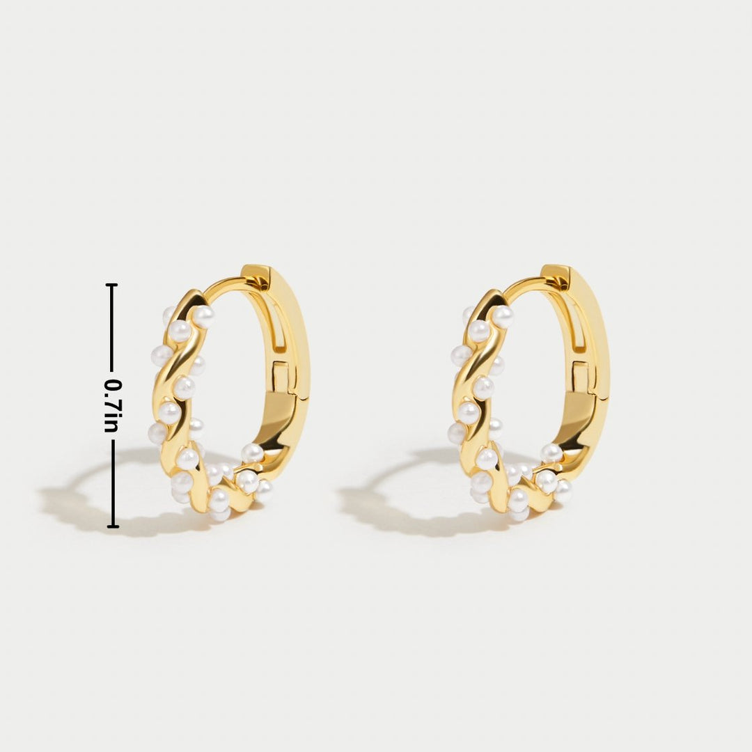 Rome Pearl Hoop Earrings