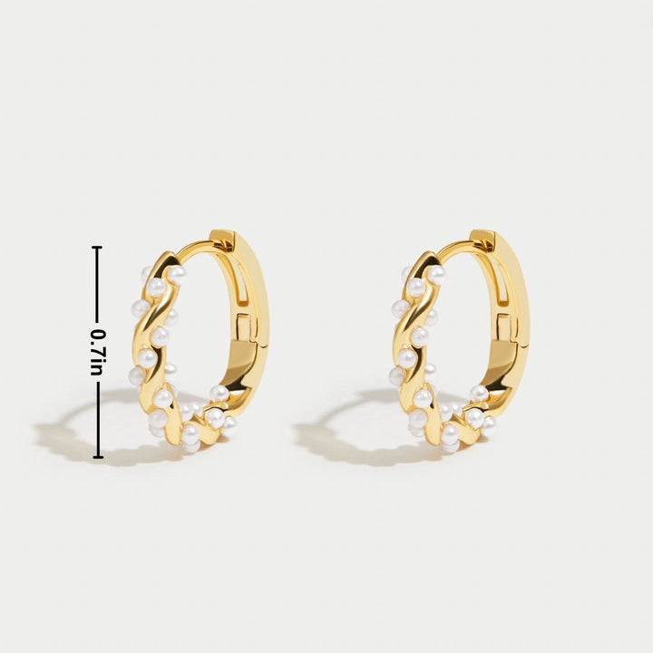 Rome Pearl Hoop Earrings
