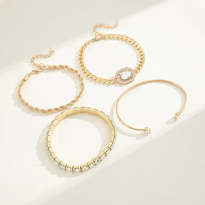 Bliss - Radiant 18K Gold Bracelet Set